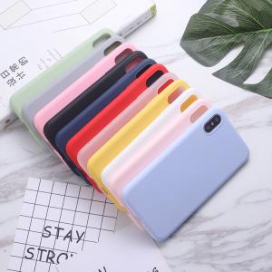 China Finger Grease Free Shockproof Phone Cases Ultra Light Candy Color for Iphone XS factory