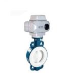 Fluorine Centre Sealing Electric Flange Connection Butterfly Valve AC220V DIN