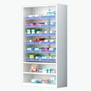 China Pharmacy Medicine Display Cabinet Triple Drawer Shelf Cabinet Dia 500mm factory