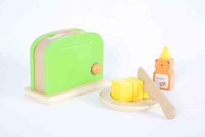 China Toddler'S Wooden Toaster Toy , Soild Wood Childrens Play Kitchen Sets factory
