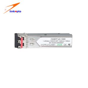China 1.25G CWDM SFP 1430nm 100KM Fiber Optic Receiver Module factory