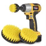 PP Filament 3Piece Bathroom Drill Cleaning Brush Set For Shower Cleaning