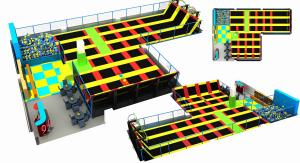 China 359M2 Big Kids Trampoline Best Indoor Trampoline Commercial Indoor Gymnastic Trampoline factory
