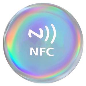 China Water Proof 13.56MHz Programmable Crystal Nfc Sticker Tag Keyfob Smart Phone Using factory