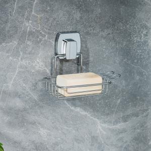 China Practical Bathroom Organizer for Sundries Iron Wire Rack and Stainless Steel Soap Dish factory
