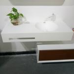 Durable Single Sink Bathroom Vanity Anti Yellowing Stain Resistant