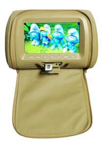 China DC 12V 7 Inch Headrest Monitor , Car TV Screens Headrest With Copy Leather Pillow factory