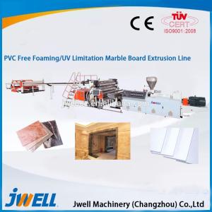 China PVC free foaming/UV imitation marble board extrusion line factory