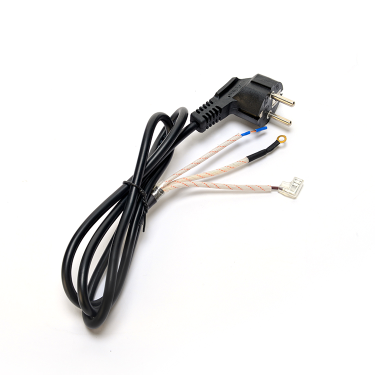 Electrical Plug Black Kema-keur Cable H05vv-f 3 Prong Extension Cord for Travel Cooker With Open End Customized Solution