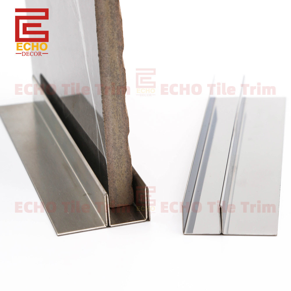 F shaped shower glass tile trim 