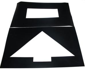 China Parking Lot Symbol PVC Stencil Rectangle For Symbol Mark Printing Spurt Draw factory