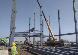 Clear Span Steel Pre Engineered Metal Building Column Framed Prefab Industry Prefab House
