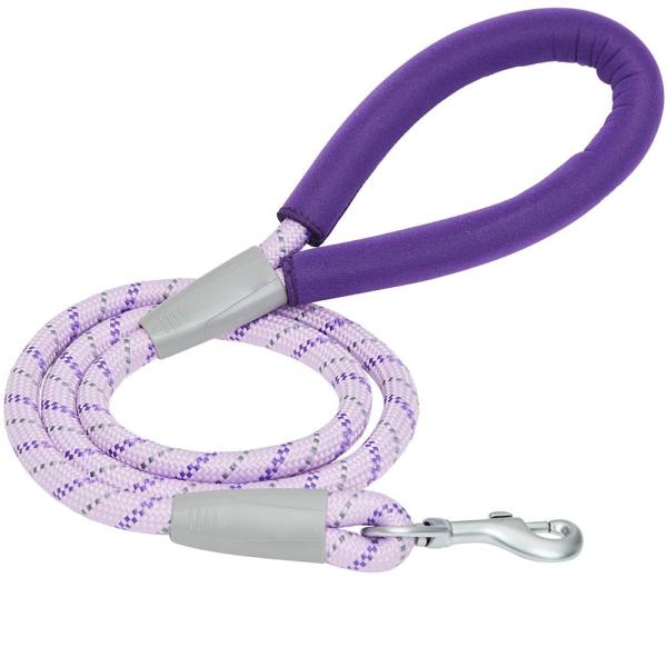 Mountain Climbing Braided Nylon Rope Dog Leash , Dog Training Leash With Lock