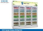 Full Glass Tall Upright Display Refrigerator , 4 Door Upright Fridge