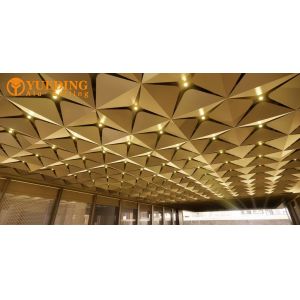 Hotel Lobby Aluminum Ceiling Sheets Fireproof Moisture Resistant