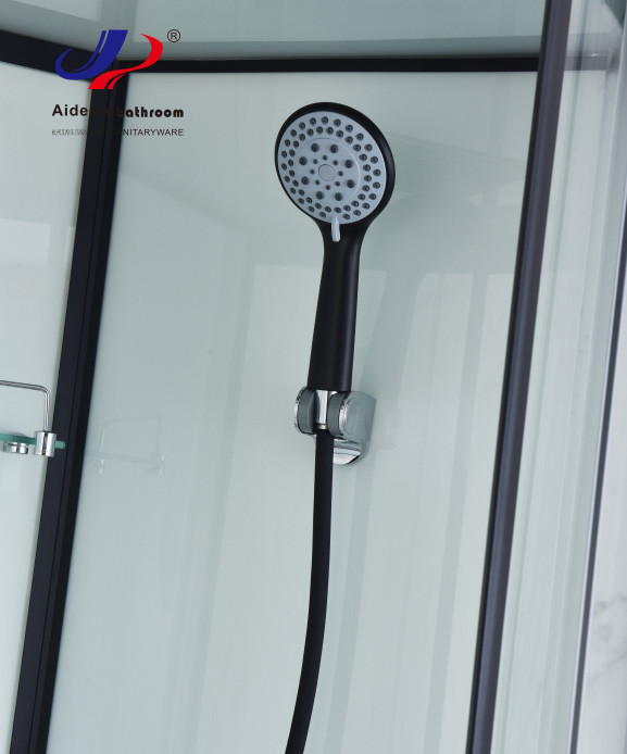 Modern Design Shower Room With Matt Black Frame And 4/5mm Tempered Glass With Glass Roof