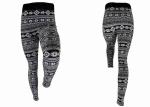 Snowflake Women'S Fleece Leggings Ladies Fleece Lined Leggings
