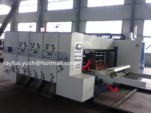China Automatic Flexo Printing Slotting Die-cutting Stacking Machine, Lead-edge Feeding factory