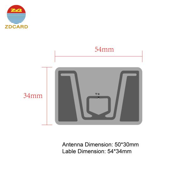 IMPINJ Monza R6 Printable UHF Clothing RFID Label / Sticker / Tag For Garment
