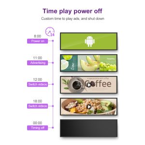 VETO 23.1 24 27 Inch Andriod Shelf Edge Stretched Bar Type TFT LCD Display