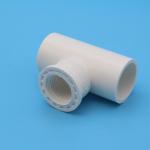 PVC White Water Supply Pipe Fittings Tee 25mm 30mm Customized