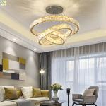 D20 Bedroom Metal Crystal LED Modern Ring Light Luxury Decorative