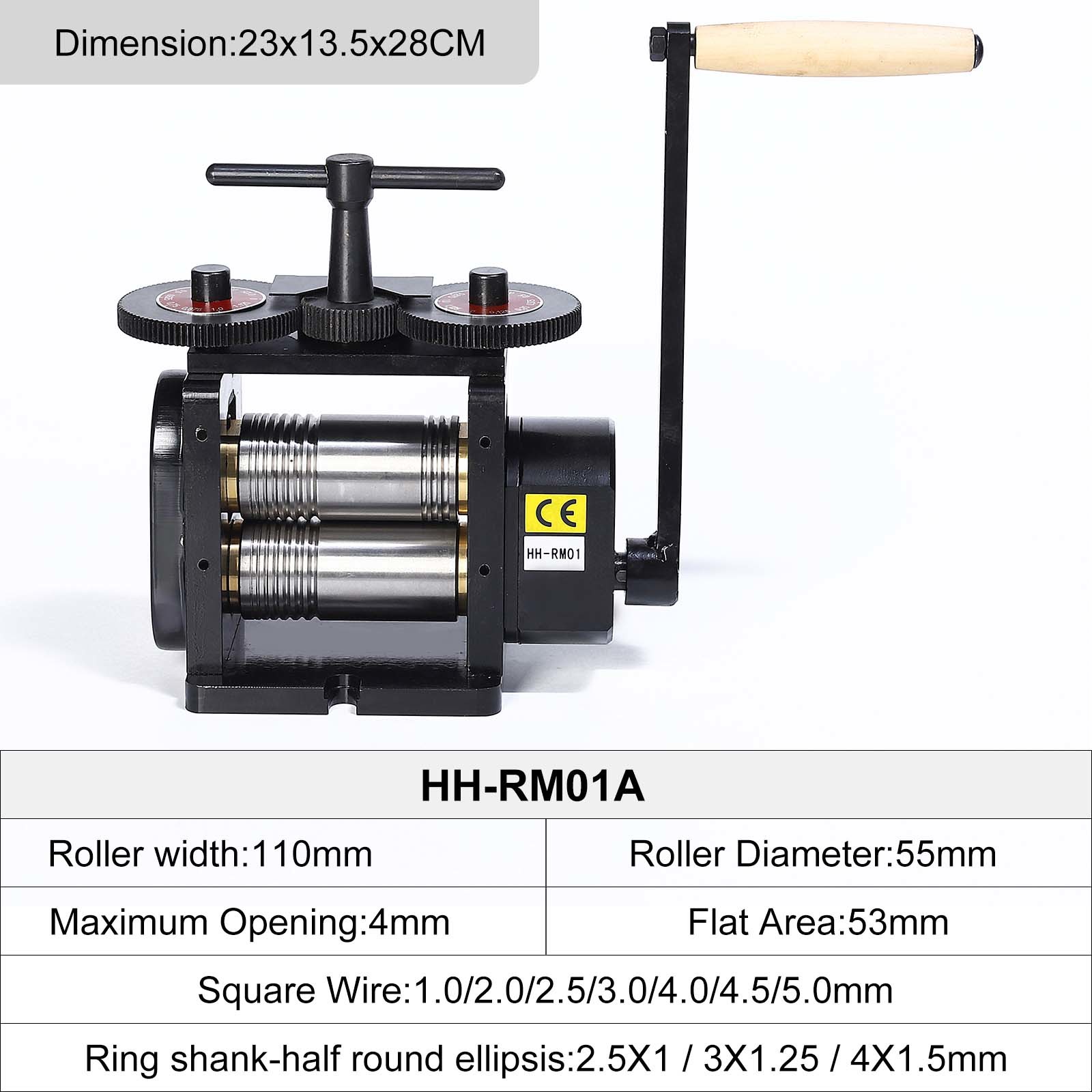 Small Jewelry Manual Rolling Mill Machine 110/130mm 110V-220V