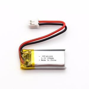 China IEC62133 451225 3.7 V 100mah Lipo Battery factory