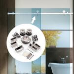 Frameless Shower Door Hardware Glass Bathroom Screen with Highly Resistant