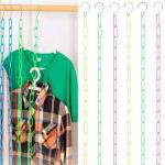 1.3m Length / 23 Holes Plastic Chain Colorful Plastic Clothes Hanger Wardrobe