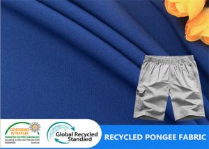 China Mechanical Stretch Dyed 80GSM Recycled PET Fabric For Sports Pants factory