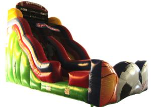 China Exciting Inflatable commercial dry slide football sport games themed inflatable standard slide factory
