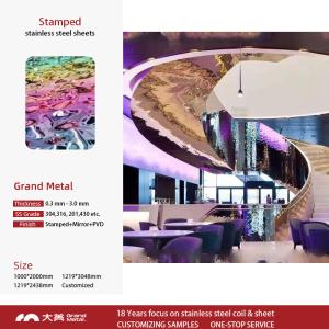 China Sus 304 316 Colored Stainless Steel Decorative Sheets Water Ripple Metal Plate factory