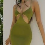 Stitching Backless Womens Party Maxi Dresses , High Slit Open Shoulder Maxi