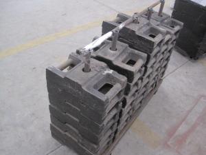 China Steel - Concrete 25*36 pcs Counter Weight of Working Suspended Platform Parts factory