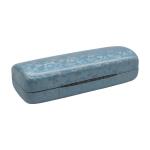 Bluish Purple Eyewear Packaging 155MM Clamshell Sunglass Case Embossed Logo