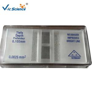 China Ultra Clear Glass Cell Counting Chamber Neubauer Counting Chamber Without Bright Line factory