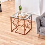 76cm 50KGS Modern Glass Side Tables For Living Room
