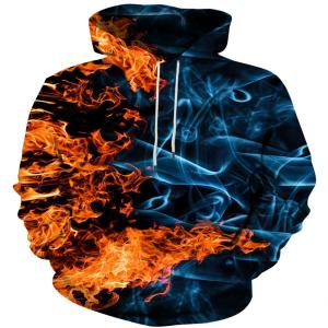China Men's Graphic Print Drawstring Street Hoodies Oversized Vintage Long Sleeve Sweatshirts factory