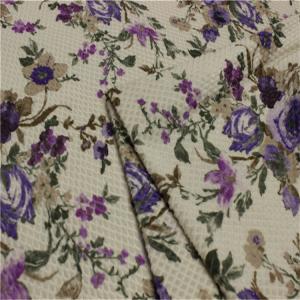 China Plain 100 Polyester Patterned Upholstery Material SGS Approved factory