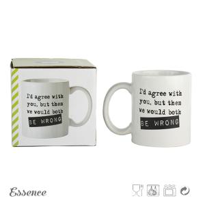 China Customized Logo 11OZ Ceramic Stoneware Mugs High Temperature Glossy Glaze factory