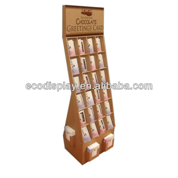 Chocolate Greeting Card Display, Christmas Greeting Card Display, Cardboard