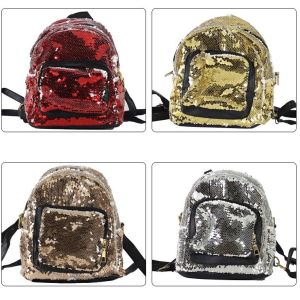 Sublimation Custom Photo Glitter Sequin Backpack Trendy Travel Sparkly Backpack