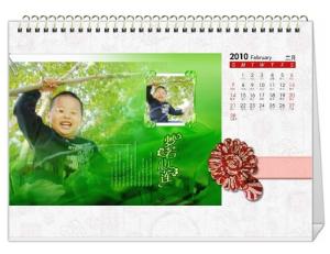 China 2018 company advertising calendar printing, Glossy art card desk calendar with cheap prices, cute desk calendar on sale