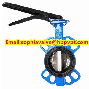 China DIN Ductile iron butterfly valve with pin factory