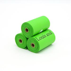 China Biodegradable Compostable Poo Bags For Dog Waste Green OEM factory