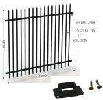 Customized Black Zinc Steel Metal Garrison Fence Panels Maintenance Free