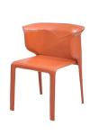Luxury ANASTASIA Fiberglass Dining Chair Covered With Leather 1/8”Thick