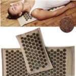 Organic Linen Acupressure Mat Yoga Meditation Mat With Pillow Increase Blood
