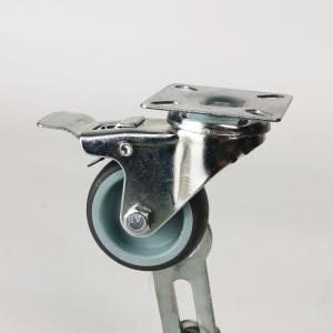 China Industrial Light Duty Casters Grey Smooth Wheel Tread Plastic Core Up To 144 Lbs factory